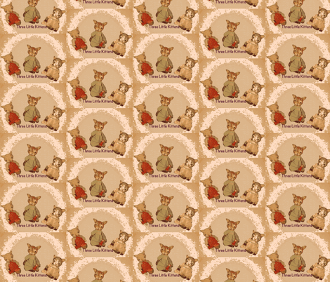 THREE LITTLE KITTENS fabric by janshackelford on Spoonflower - custom fabric