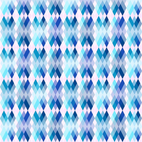 Spring Blooms Argyle Blue