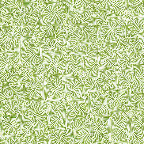 petoskey-stone pattern, moss green on white fabric by weavingmajor on Spoonflower - custom fabric