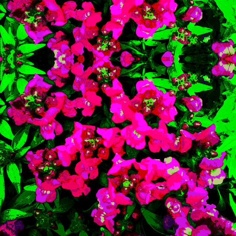 Snapdragon Garden bright fabric by fentonslee on Spoonflower - custom fabric