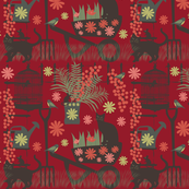 spring gardening on red