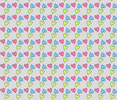 Funky Hearts fabric by mezzime on Spoonflower - custom fabric