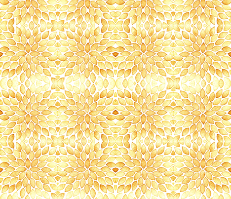 Leaves pattern - caramel color fabric by martaharvey on Spoonflower - custom fabric