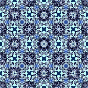 Kaleidoscope Snowflake BlueAqua