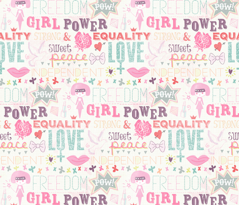 Be a girl ! fabric by demigoutte on Spoonflower - custom fabric