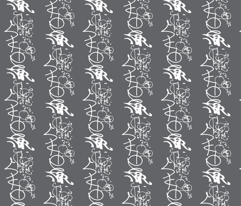 You're the One that said we didn't need a  GPS. Read the map yourself dear. gray and white fabric by susaninparis on Spoonflower - custom fabric