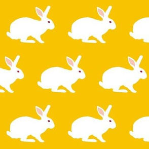 White Rabbit on Goldenrod