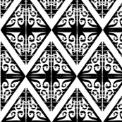 Triangle hand carved block pattern - diamond