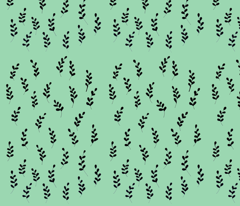 tiny leafs fabric by nwpb on Spoonflower - custom fabric