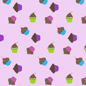 cupcakes on pink