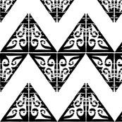 Fancy Wide Chevron - Black and White