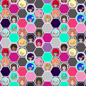 Hexa dollies multi