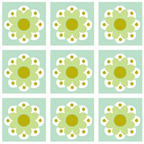 flowertile green