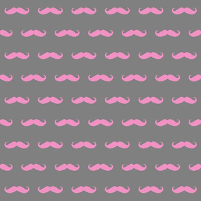 mustaches ikat edges in pink
