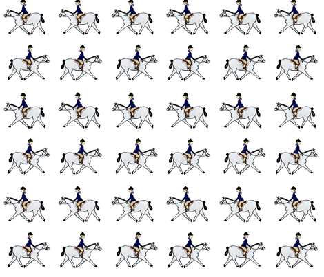 Pigtails and little grey ponies fabric by ragan on Spoonflower - custom fabric