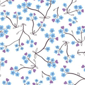 Forget-me-not blue flowers