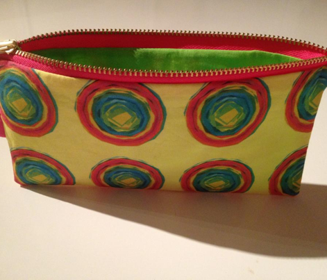 Teeny Tiny Rainbow Circle Pattern on Yellow Background