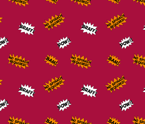 'No Spinach Required' fabric by tscho on Spoonflower - custom fabric