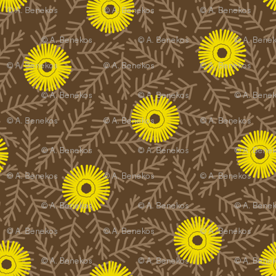Ice Plant in Yellow and Brown