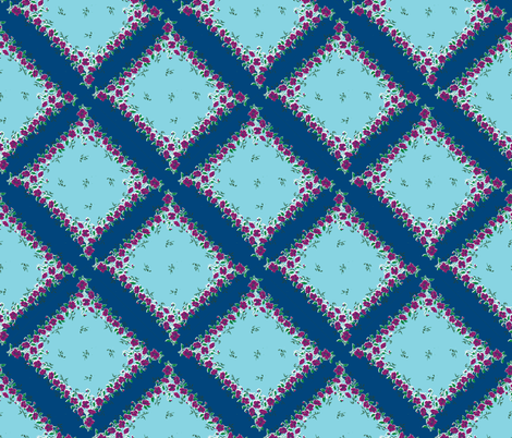 Blue Skies Grandma's Handkerchief on Point fabric by fentonslee on Spoonflower - custom fabric