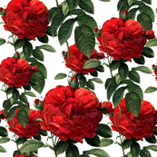 Redoute' Roses ~ Riot of Red