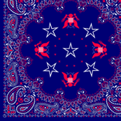 bandana red, white and blue - big
