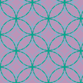 Encircled ~ Emerald, Sky Blue and Lavender