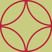 Encircled ~ Moss and Crimson