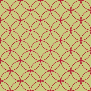Encircled ~ Moss and Crimson
