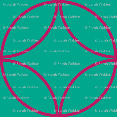 Encircled ~ Emerald and Raspberry