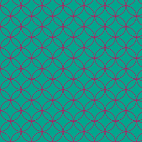 Encircled ~ Emerald and Raspberry