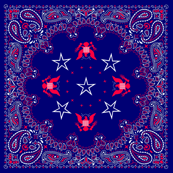 bandana red, white and blue - small