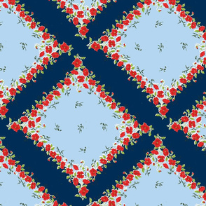 Fourth of July Grandma's Handkerchief on Point