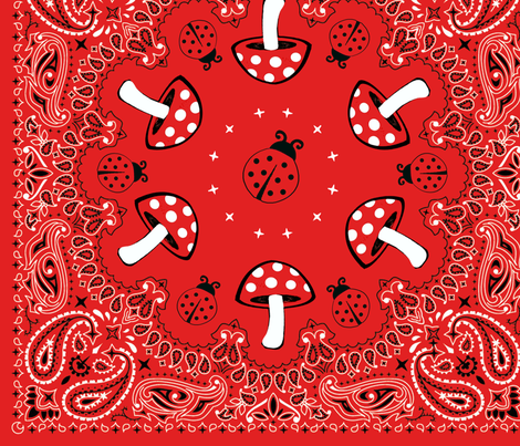 bandana - red, big fabric by krs_expressions on Spoonflower - custom fabric