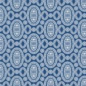 Intricate Cameos in Navy Blue
