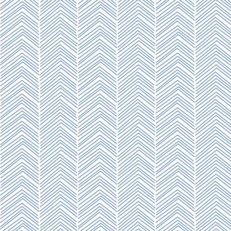 chevron ♥ cornflower blue and white
