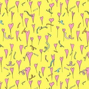 hearts and confetti! 