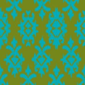 CONTESSA IKAT - moss + jade