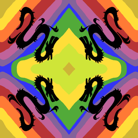 Chromatic Dragon fabric by ravynscache on Spoonflower - custom fabric