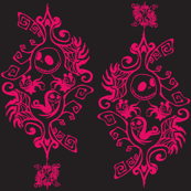 Jack and Sally black and pink
