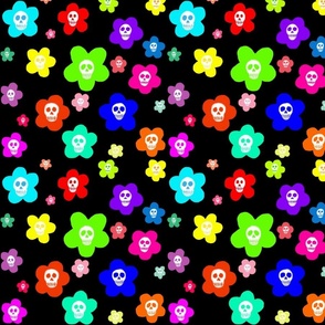 Cute scull flowers
