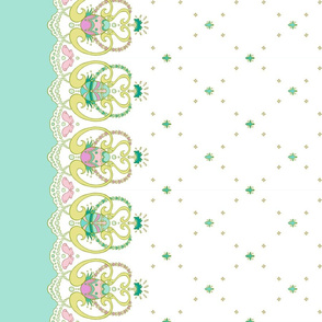 Rococo Painted Egg Double Border