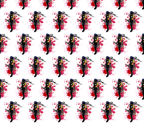 Roller Derby Ninja fabric by t_n_penguin on Spoonflower - custom fabric