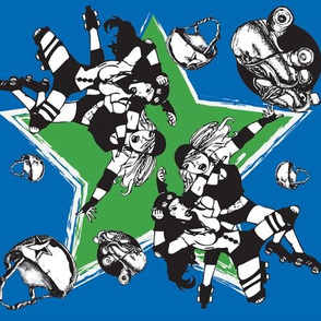 Roller Derby Girl Print