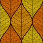 symmetric sine leaf 3 - autumn