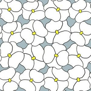 Pansy Field Steel Blue