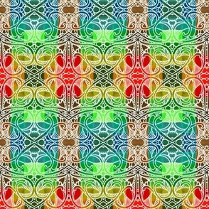 Tropical Ombre Christmas Plaid in the Snow or White Sands
