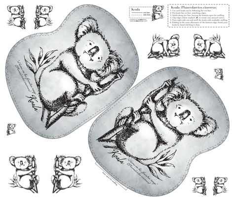 Koala fabric by trublufabric on Spoonflower - custom fabric
