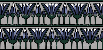 Blue Lotus on Silver
