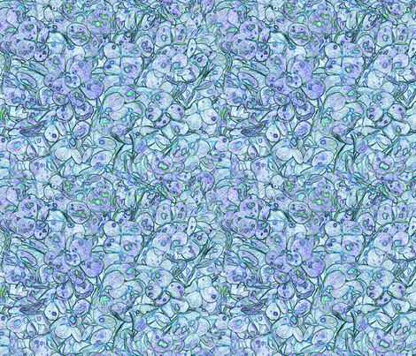 "Hydrangea Lavender Aqua" fabric by jeanfogelberg on Spoonflower - custom fabric